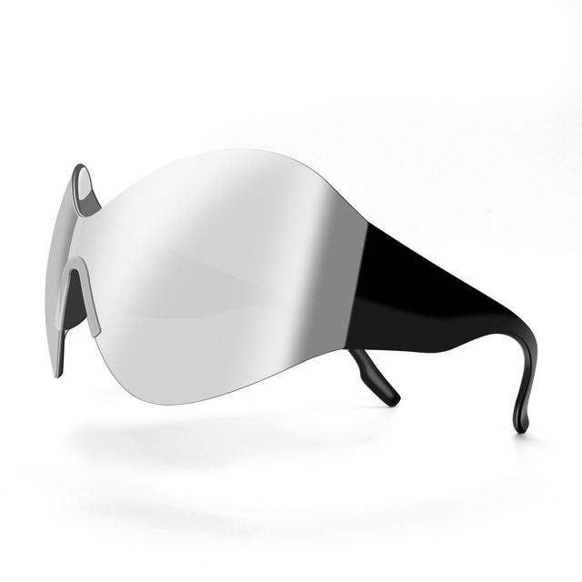 Новые большие солнцезащитные очки в стиле стимпанк для женщин. Тенденции в стиле панк Y2k. Солнцезащитные очки для мужчин. Брендовые дизайнерские очки 2000-х годов De Sol Oculos - Солнцезащитные очки -