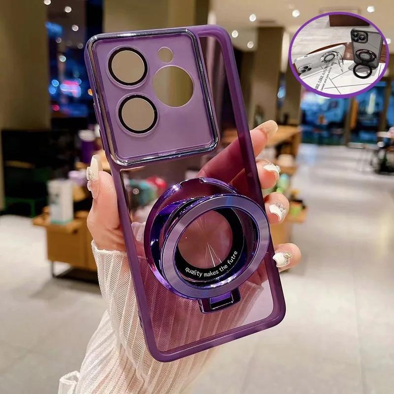 Магнитный держатель для кольца, чехол для телефона Funda Funda Motorola Edge 40 Edge40 Neo Edge 50 Fusion Pro S50 Neo Прозрачный чехол