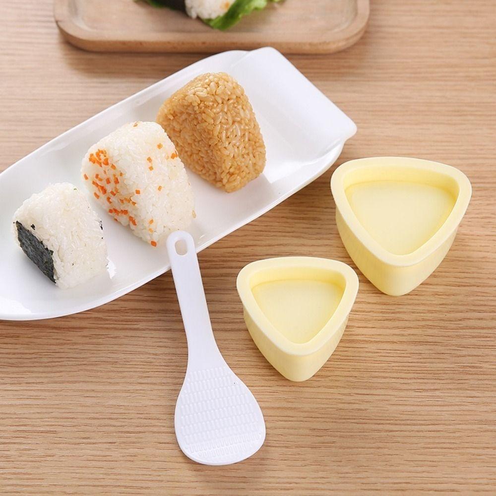3Pcs/Set Triangular DIY Sushi Mold Press Onigiri Rice Ball Set Practical Baby Rice Molds  for Home