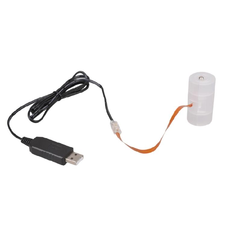 USB-преобразователи питания для батареек LR14 C (замена батареек) 5 В в 6 В, 4 кабеля для подключения батареек LR14 C