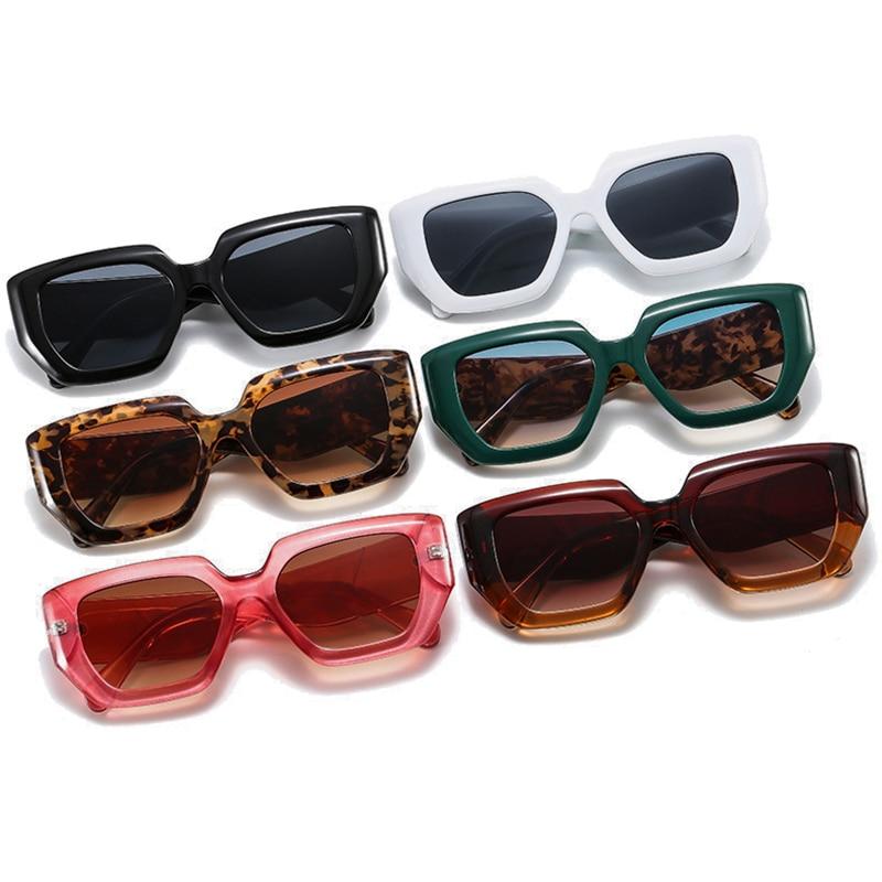 SO & EI Ins, популярные модные солнцезащитные очки «кошачий глаз», женские ретро красочные градиентные оттенки UV400, трендовые мужские квадратные солнцезащитные очки
