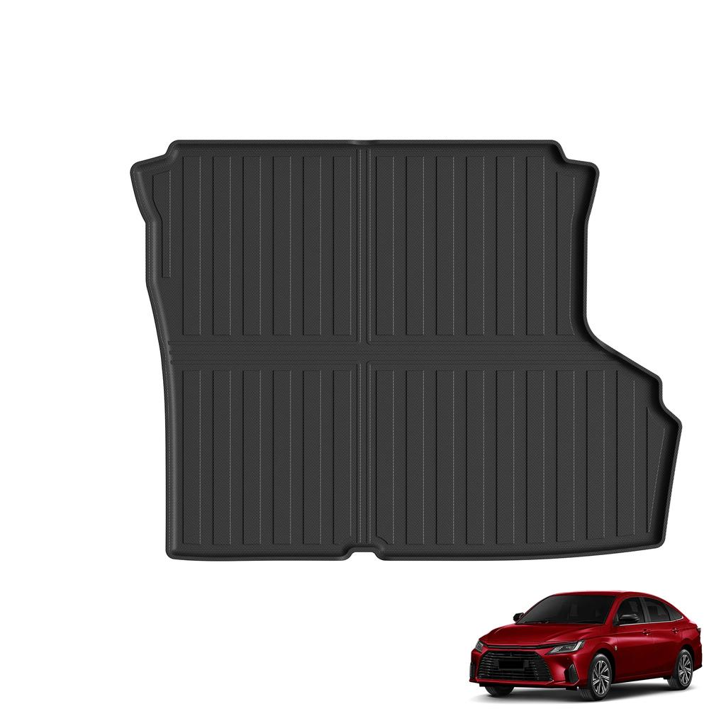 LUCKEASY Right Drive for Toyota Yaris Ativ HEV (Vios Hybrid) 2025 2026 TPE 3D Car Floor Mats Trunk Pad Protecties Accessories