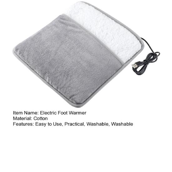 Electric Foot Warmer Fast Heating Extra Large Pad Constant Temperature Auto Shut-Off Detachable Easy To Clean Double-Side Feet Heating Pad