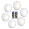 6pcs RGB Closet Lights Dimmable Cabinet Undercounter Lighting, Night Light With Remote Control