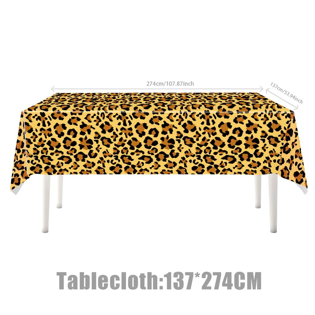 Pink Leopard Birthday Party Decoration Animal Leopard Theme Tableware Cup Plate Banner Balloons Birthday Party Supplies Gifts
