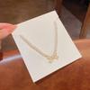 Elegant Adjustable Pearl Necklace Bowknot Pendant Necklace Fashion Neck Jewelry Present for Stylish Women Fashion Lover