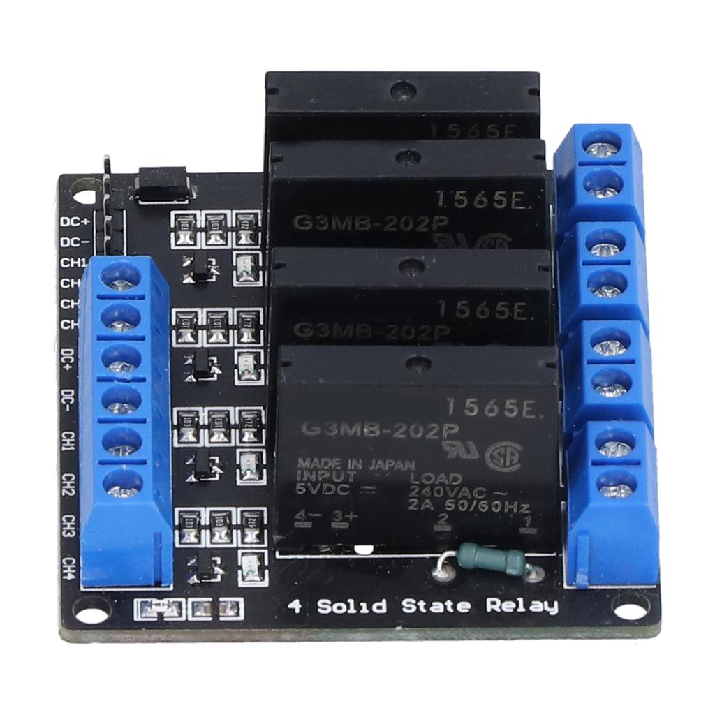 Релейный модуль 4-канальный твердотельный релейный модуль с предохранителем для любителей электроники своими руками