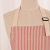 Хлопково-льняной полосатый кухонный фартук с карманом, дышащий, водонепроницаемый, маслоотталкивающий, регулируемый, мужской, женский, шеф-повар