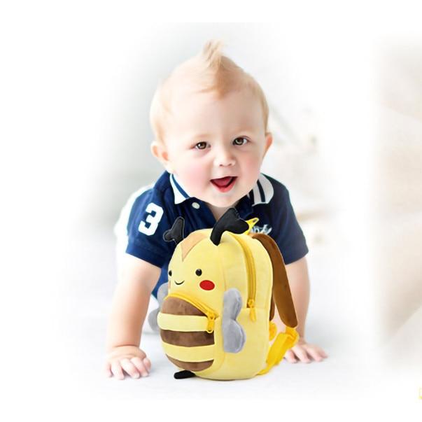 Kids Backpack Bee Model Plus Size 26x24x10cm Yellow Cute Cartoon School Bag for Kindergarten Elementary