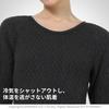 Hidamari Everest Long Sleeve Crew Neck Warm Size Dark Gray Women's Shirt, Underwear, Sapium, Triple-Layer Construction, Small, [EVNS820-DG]