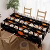 Halloween Rectangle Tablecloth Witch Ghost Pumpkin Broom Table Cloth Waterproof Table Cover Holiday Party Halloween Decoration