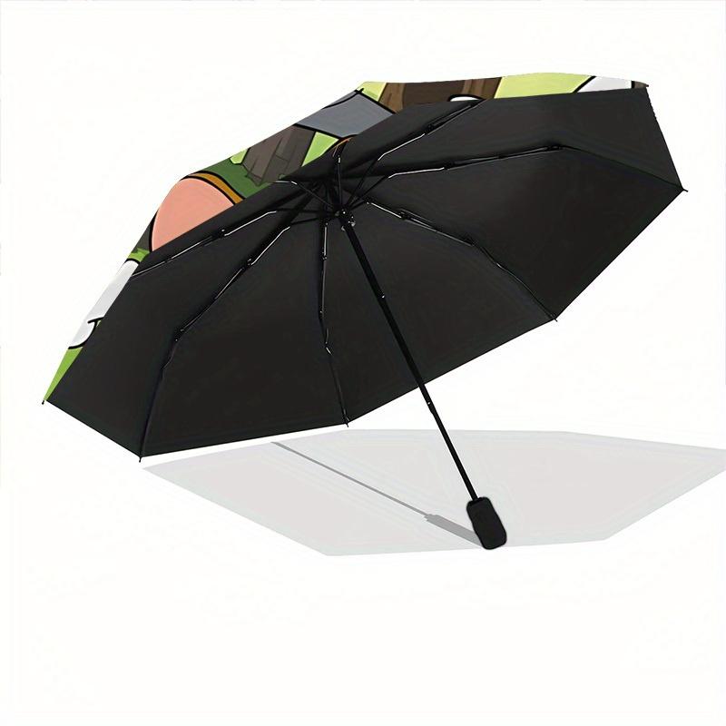 Tom Jerry Automatic Open/close Umbrella, Heavy-Duty Iron Frame, Folding Portable Design, Travel, Everyday Use 198