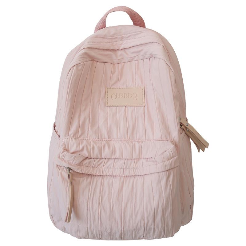 Женская школьная сумка, однотонный рюкзак большой вместимости, легкий дорожный рюкзак