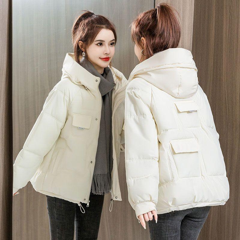 Winter Large Size Thin Thickened Bread Clothing Short Down Cotton Jacket Cotton Clothing Female Small Person Jacket