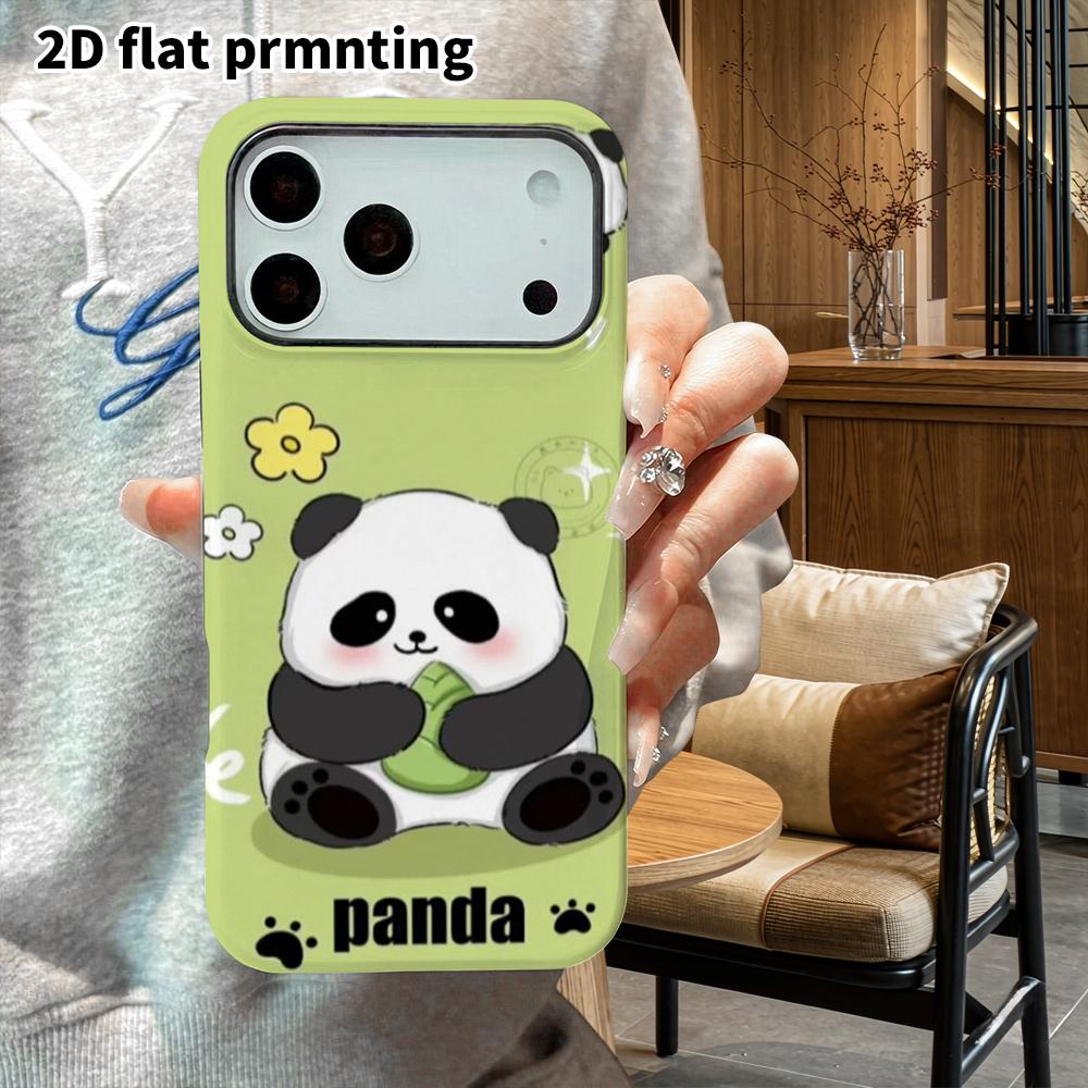 Чехол для телефона: 2D плоский дизайн, подходящий для iPhone 18 17 16 15 14 13 Pro, защитный чехол-пленка, парный стиль, панда цвета маття, Рождество и Хэллоуин г