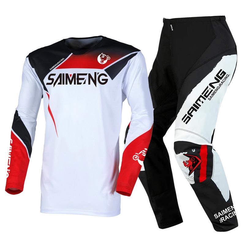 Комплект экипировки для мотокросса для детей 4 5 6 7 8 9 10 11 12 13 лет Молодежный детский мотоциклетный костюм для мальчиков и девочек, майка, штаны, гоночный костюм для бездорожья, эндуро, мотокросса, горного велосипеда