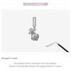 WOSTU 925 Sterling Silver Shiny Pink Cubic Zirconia Retro Patterns Perfume Bottle Charm Pendant for Original 3mm Bracelets & Necklaces