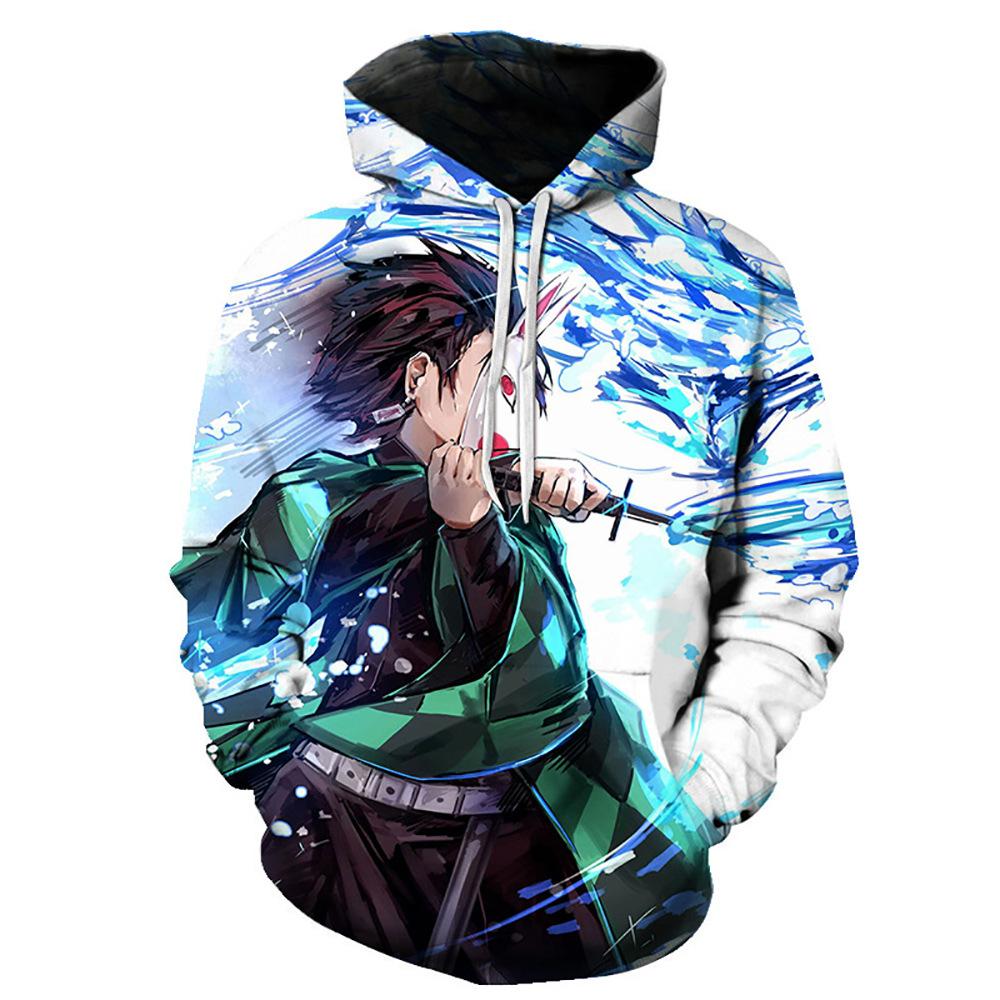 Аниме Demon Slayer Series 3D Printed Man's Spring New Style Hooded Long Sleeve Hoodie Fashion Casual Cotton Pullover Clothing