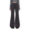 Women's Retro Star Polka Dot Wide-Leg Sweatpants