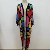 Plus Size Women's Print Beach Holiday Long Cardigan Bikini with Swimsuit Cover Up