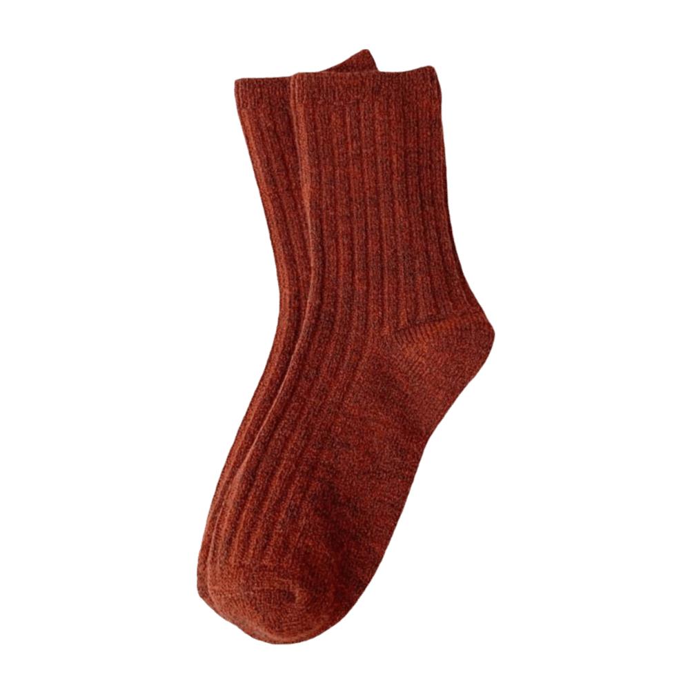 1 Pair Thicker Warm Thermal Crew Socks Comfortable Wool Socks Fashion Knitting Socks Women Girls