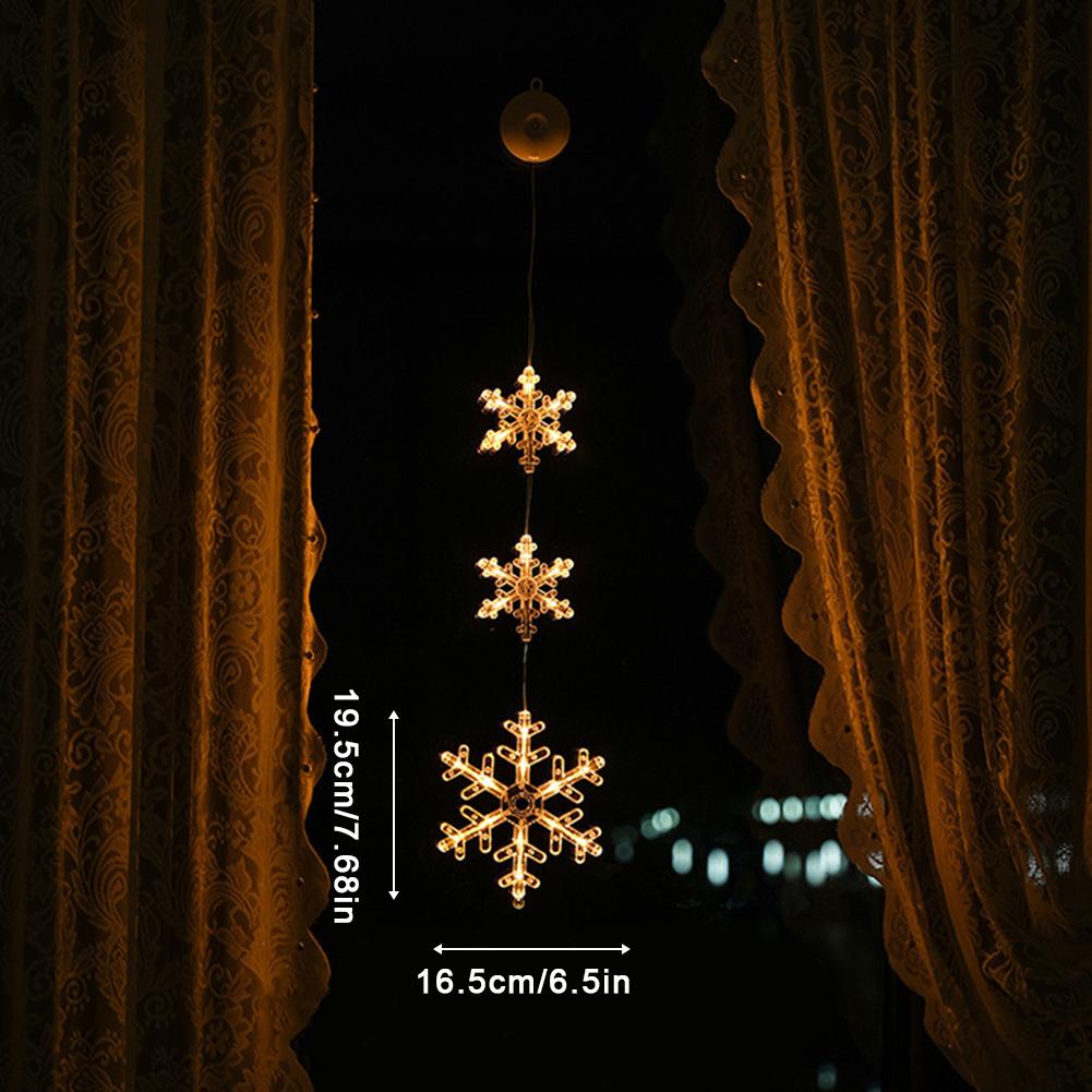 Светодиодные рождественские гирлянды на присоске Классические рождественские фигурки Для помещений и улицы Рождественское украшение окна Для дома Рождественское украшение 2025