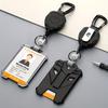 2pcs/set Retractable Badge Scroll Tactical ID Card Holder and Vertical Work Permit Holder- Suitable for Office, Key Chain and ABS Resin Structure.