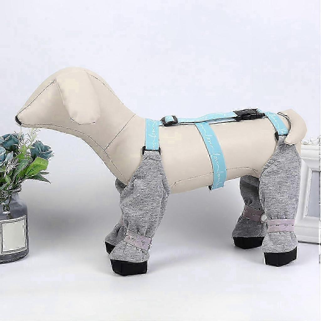 Waterproof Anti-Slip Dog Boots with Susp s for Winter Snow