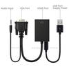 Кабель-адаптер HD VGA - HDMI, совместимый с компьютером и телевизором, аудиокабель, линия электропитания