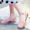 Летние новые женские сандалии на плоской подошве 2024 года, простые однотонные модные босоножки с закрытым носком и открытой пяткой, размеры 35-43, Zapatos De Mujer