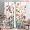 2 шт., 2D печать на ткани для штор, пастельный букет полевых цветов, универсальный прочный полиэстер (без удилища) Все сезоны Идеально для