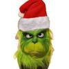 New Grinch mask latex prop for Halloween prank games, can be customized with labels