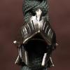 Knight Helmet Brass Knife Bead EDC Outdoor DIY Accessories Woven Lanyard Pendant Jewelry Punk Survival Bracelets Charms