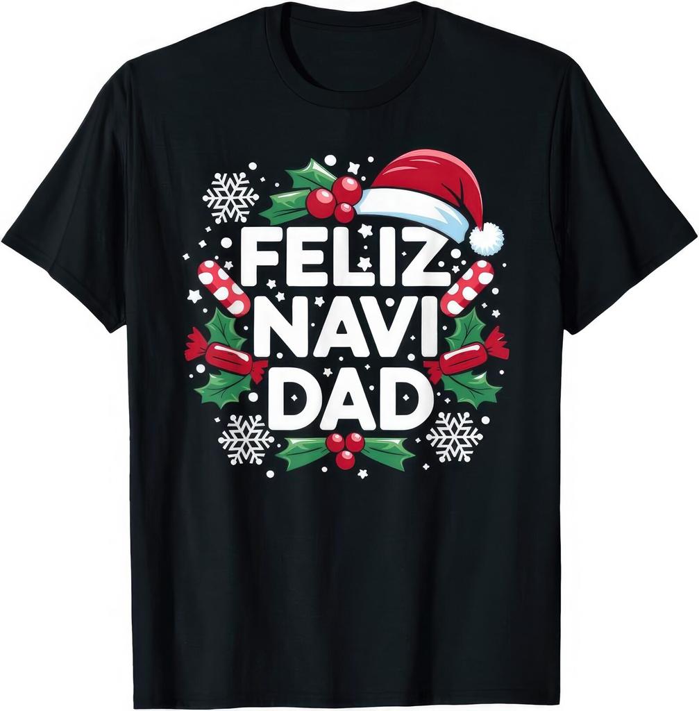 Feliz Navidad Santa Hat T shirt
