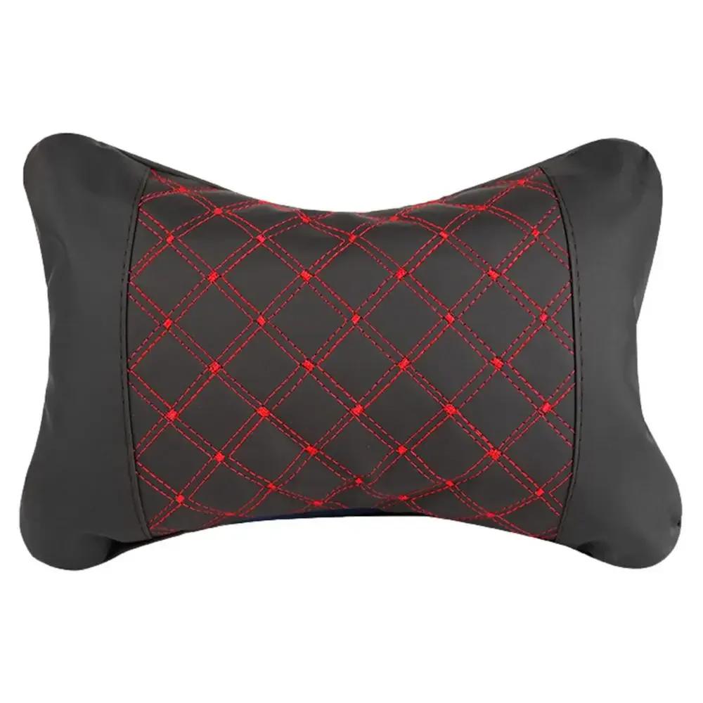 Кожаная подушка для шеи автомобильного сиденья, подушка-подушка, поддержка, вязаное сиденье, аксессуары для безопасности автомобиля, подушка безопасности для автомобиля, универсальный дизайн