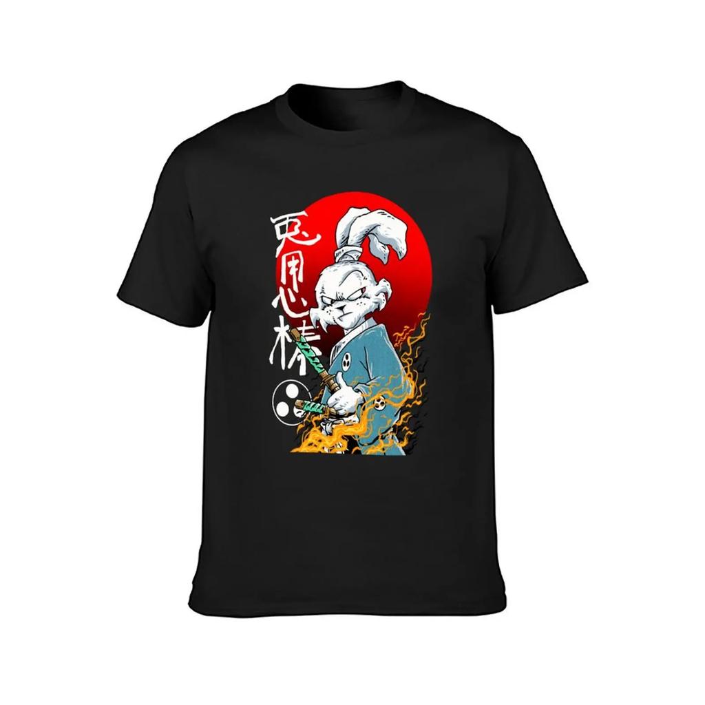 Футболка Usagi Yojimbo кавайная одежда одежда в стиле аниме быстросохнущие аниме-товары приталенные футболки для мужчин
