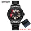 Sell Fashion Mens Watches 360 Rotating Car Wheel Dial Luxury Wrist Watch Casual Waterproof Quartz Watch Men Relogio Masculin