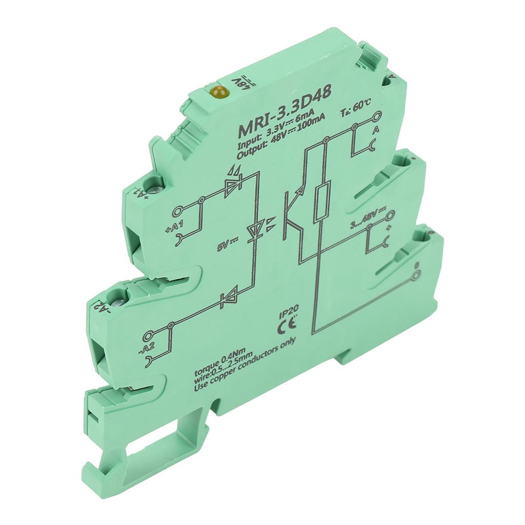 MRI 3.3D48 DC Photoelectrical Coupler Isolating PLC Relay Module Input 3.3VDC Output 3 48VDC