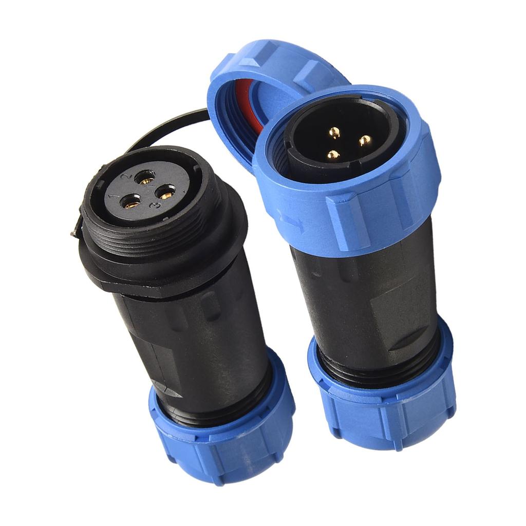 SP21 3Pin Pair Panel Mount Waterproof Connector Plug Socket,Wire Connector 30A
