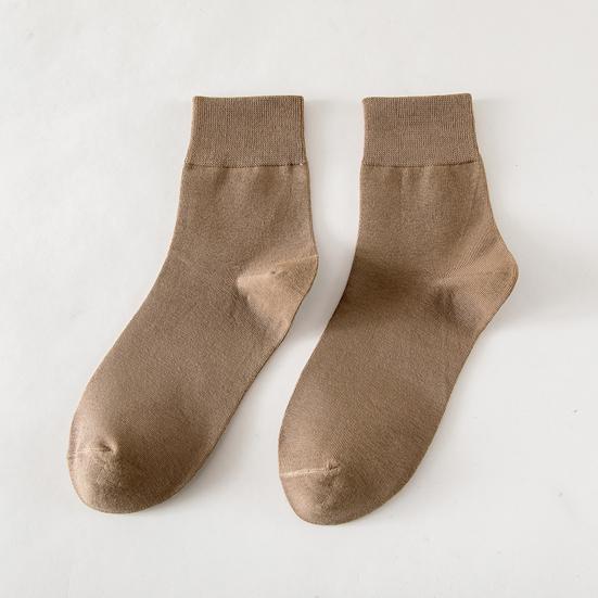 1 пара хлопковых носков унисекс средней длины без запаха, однотонные, высокая эластичность, противоскользящие, дышащие, мягкие