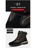 Men's High Top Waterproof Snow Boots with Thick Velvet Lining