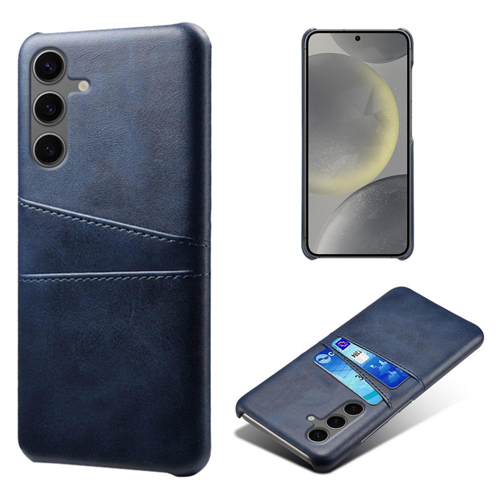 For Samsung Galaxy S24 FE Case Dual Card Slots PU Leather+Hard PC Phone Cover