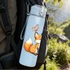 1PC Fluffy Fox Forest Wildlife Print 750ml Color Plastic Sports Water Bottle Leakproof Flip Straw Lid Suitable for Sports Office Home Use