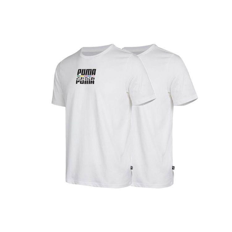 Puma Casual Breathable Round Neck Short Sleeve T-Shirt Men Tops White 855977-02