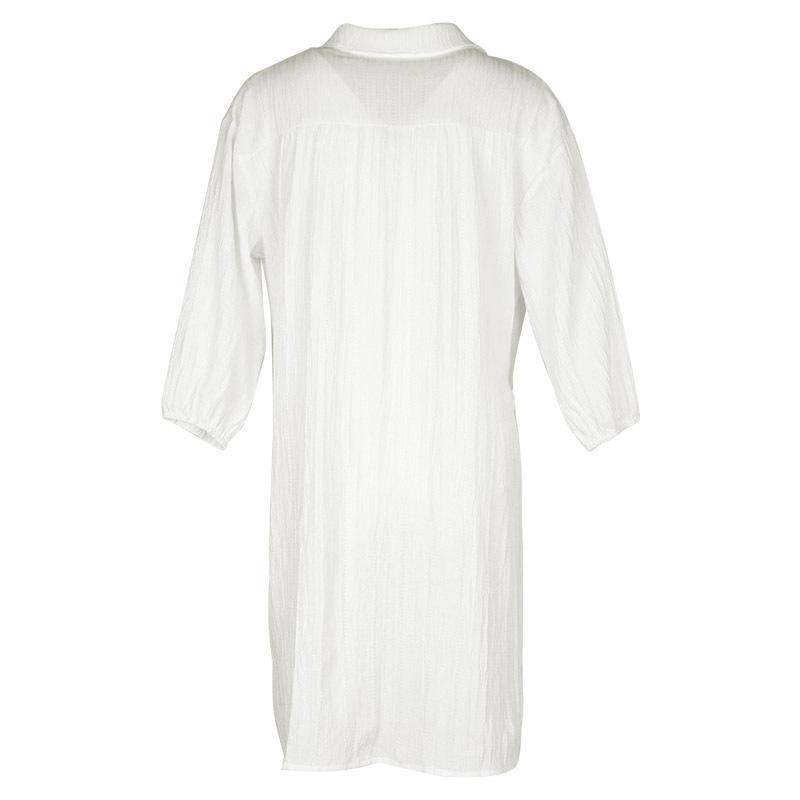 YYFS Женские модные повседневные белые однотонные рубашки-поло с длинным рукавом и принтом, блузки и рубашки