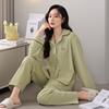 Пижама женская зимняя коралловый флис утолщенный флис осень и зима фланель женская весна и осень островной флис зимняя домашняя одежда