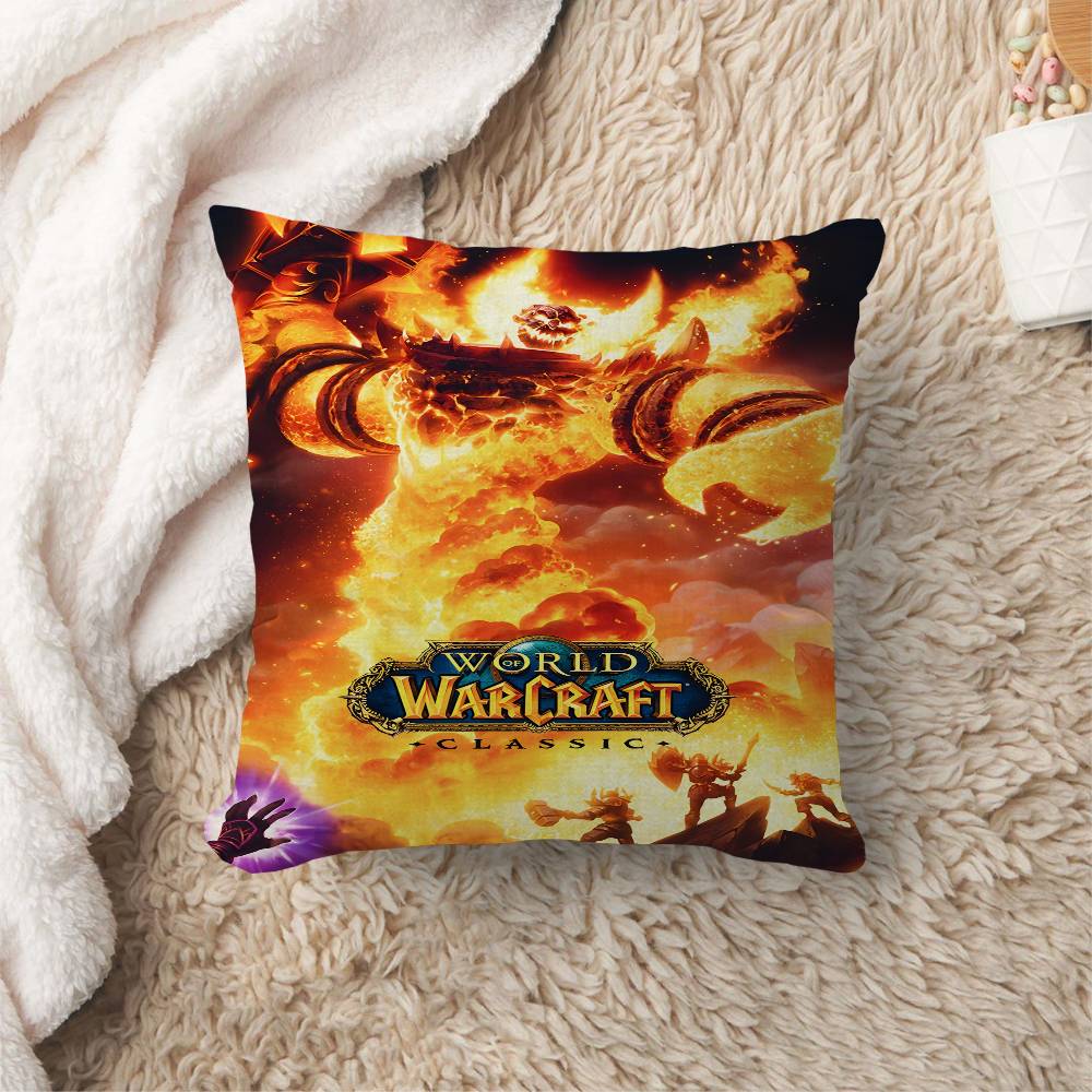 World of Warcraft Hot Video Game Personalized picture text home decorative pillows Household Gifts xcm