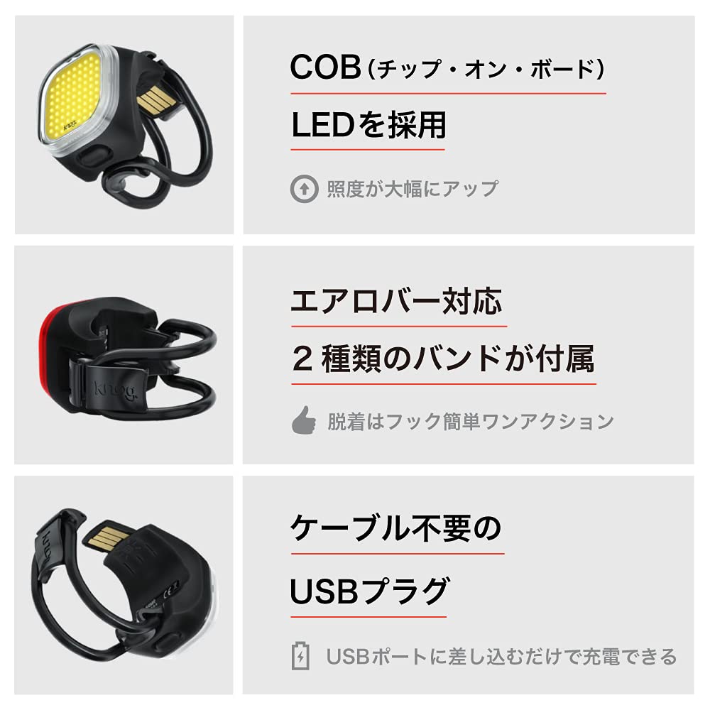 Японский велосипедный фонарь KNOG BLINDER MINI SKULL задний фонарь 18 г водонепроницаемый USB перезаряжаемый [подлинный продукт] (30 люмен)