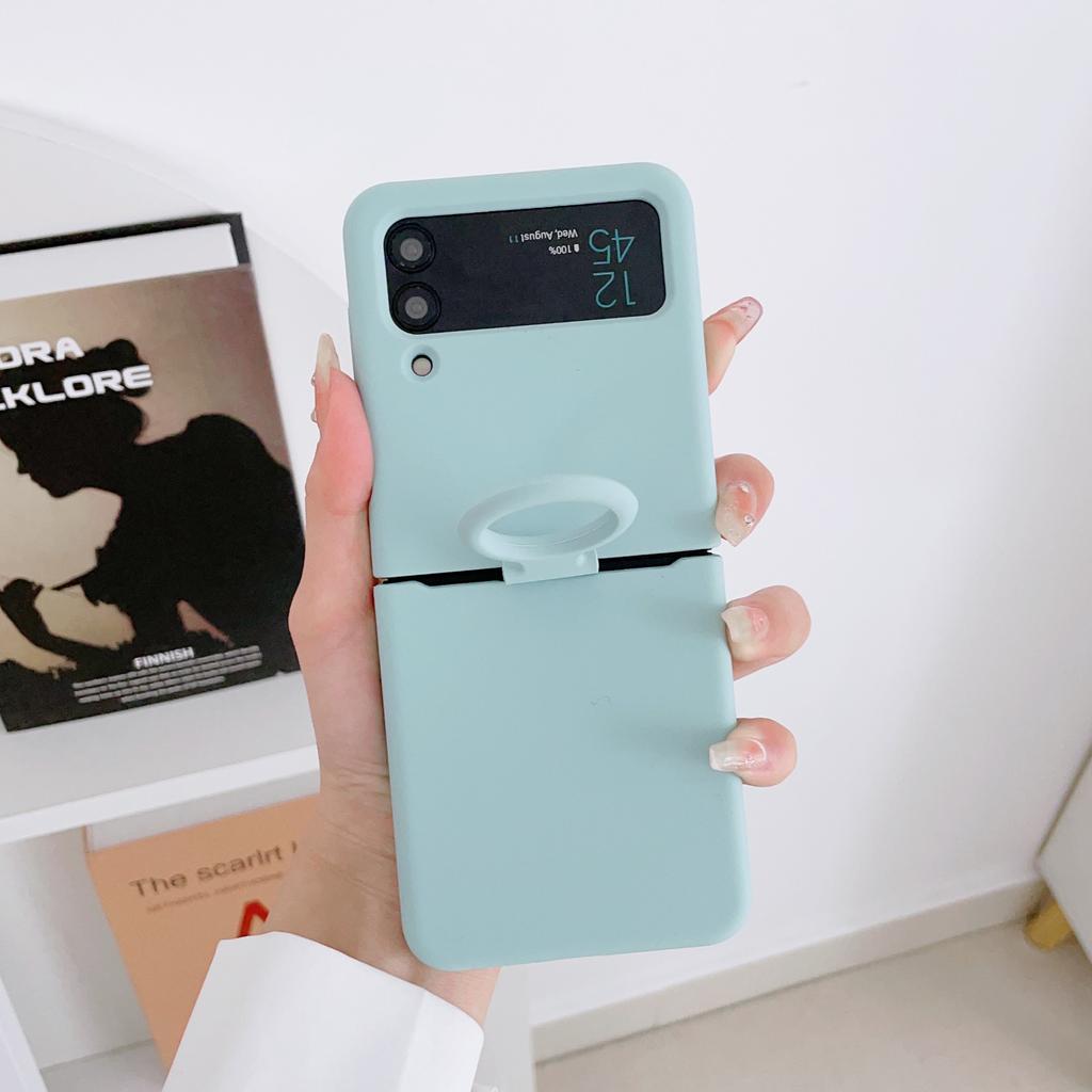 Чехол-держатель из жидкого силикона для Samsung Galaxy Z Flip 3 4 5G Flip4 Flip3 Flip2 Flip1 Складной модный чехол с полной защитой