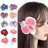 Cloth Orchid Flower Hairpin Pearl Girl Hair Clip Simple Flower Hair Clip  Girl